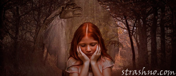 девочку испугала тень