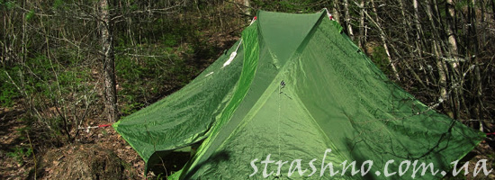 Палатка в страшном лесу