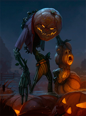 Жуткий персонаж с Хеллоуина