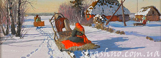 Зимой на санях