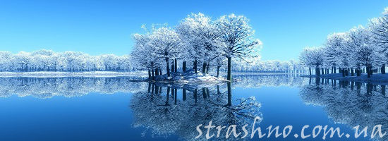 Зимнее отражение озера