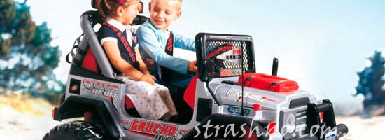 Дети за рулем электрокара