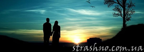 парнь и девушка на закате