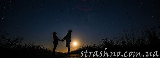 парочка в ночном поле