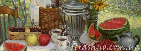 дачный стол в августе