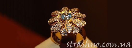 золотое кольцо-цветок