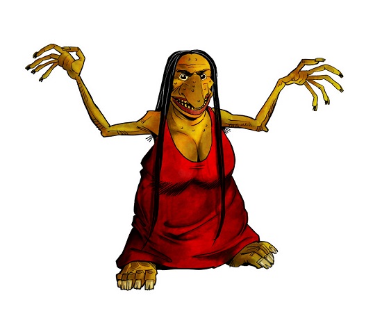 Уродливая лесная женщина Фиура