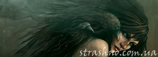 злая женщина с воронами