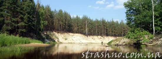 обрывистый берег Клязьмы