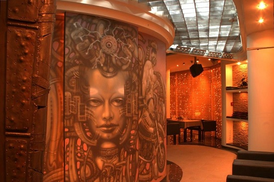 Пано триптих в ресторане "Лимузин" города Гродно