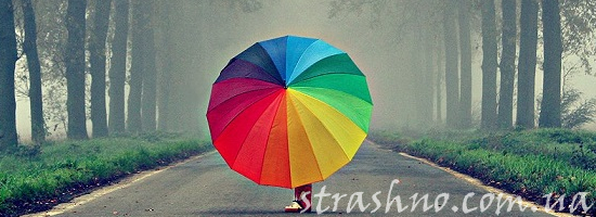 цветной зонт