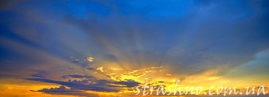 золотые лучи заката