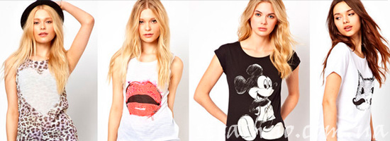 женские футболки с принтами