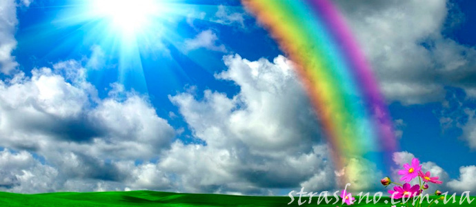 красивая радуга - знак ангела