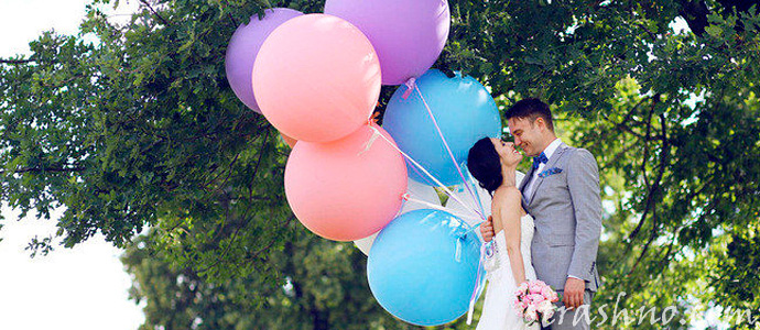 воздушные шары на свадьбе