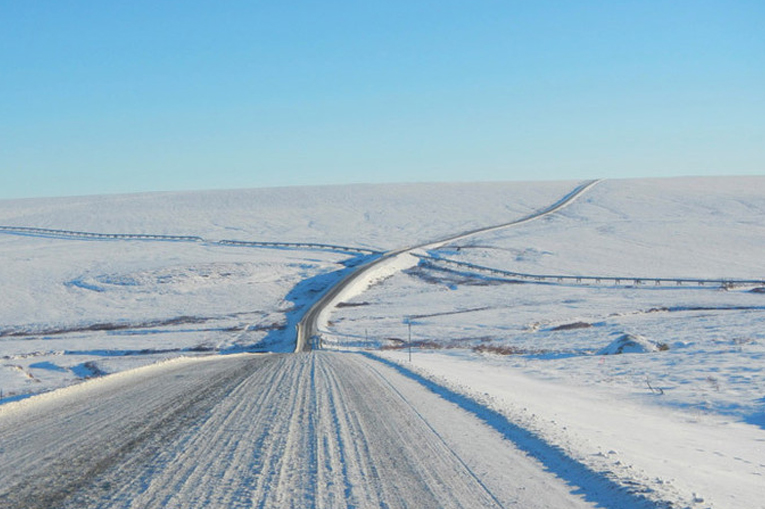 опасная дорога на Аляске