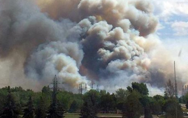 страшный дым от лесного пожара