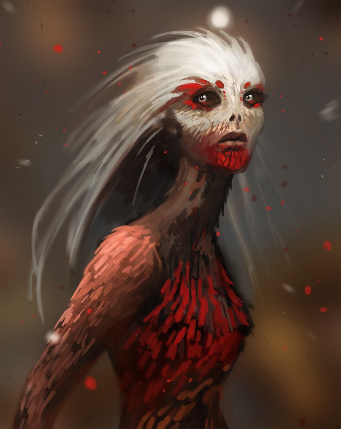 Девушка в перьях