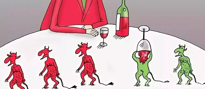 алкоголик видит чертей