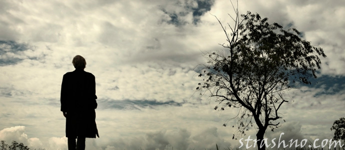 силуэт парня в тумане