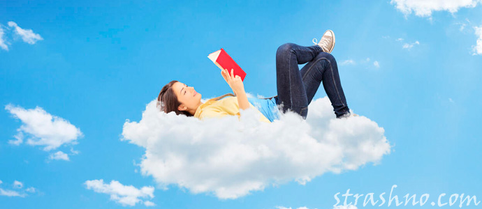 девушка на облаке во сне