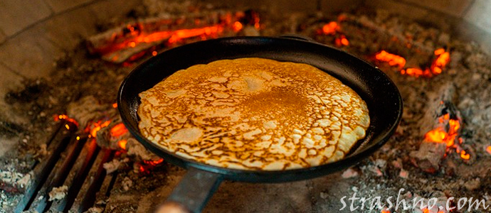 блины на огне